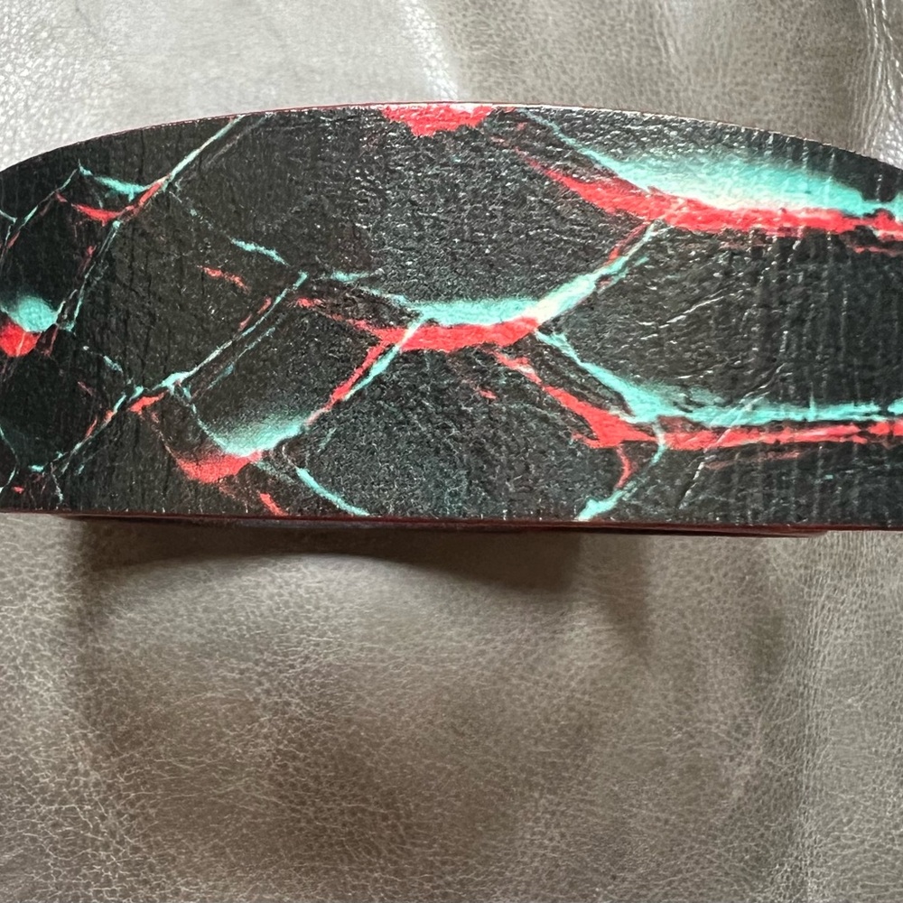 MAISON MARTIN MARGIELA Abstract Snakeskin Print Leather Belt - Picture 6 of 11